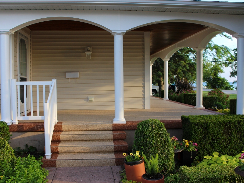 Before patio resurfacing project